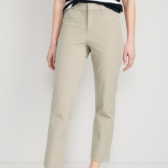 NWT Old Navy High Waisted Pixie Straight Pants - Size 12 - Picture 1 of 8